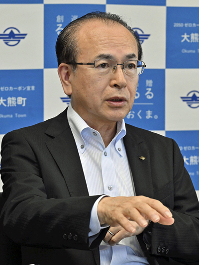 「最終処分や再生利用と同時に、中間貯蔵施設の跡地利用の議論も大切だ」と語る吉田町長