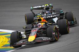 　Ｆ１サンパウロＧＰで走行するレッドブルの角田裕毅＝サンパウロ（ゲッティ＝共同）